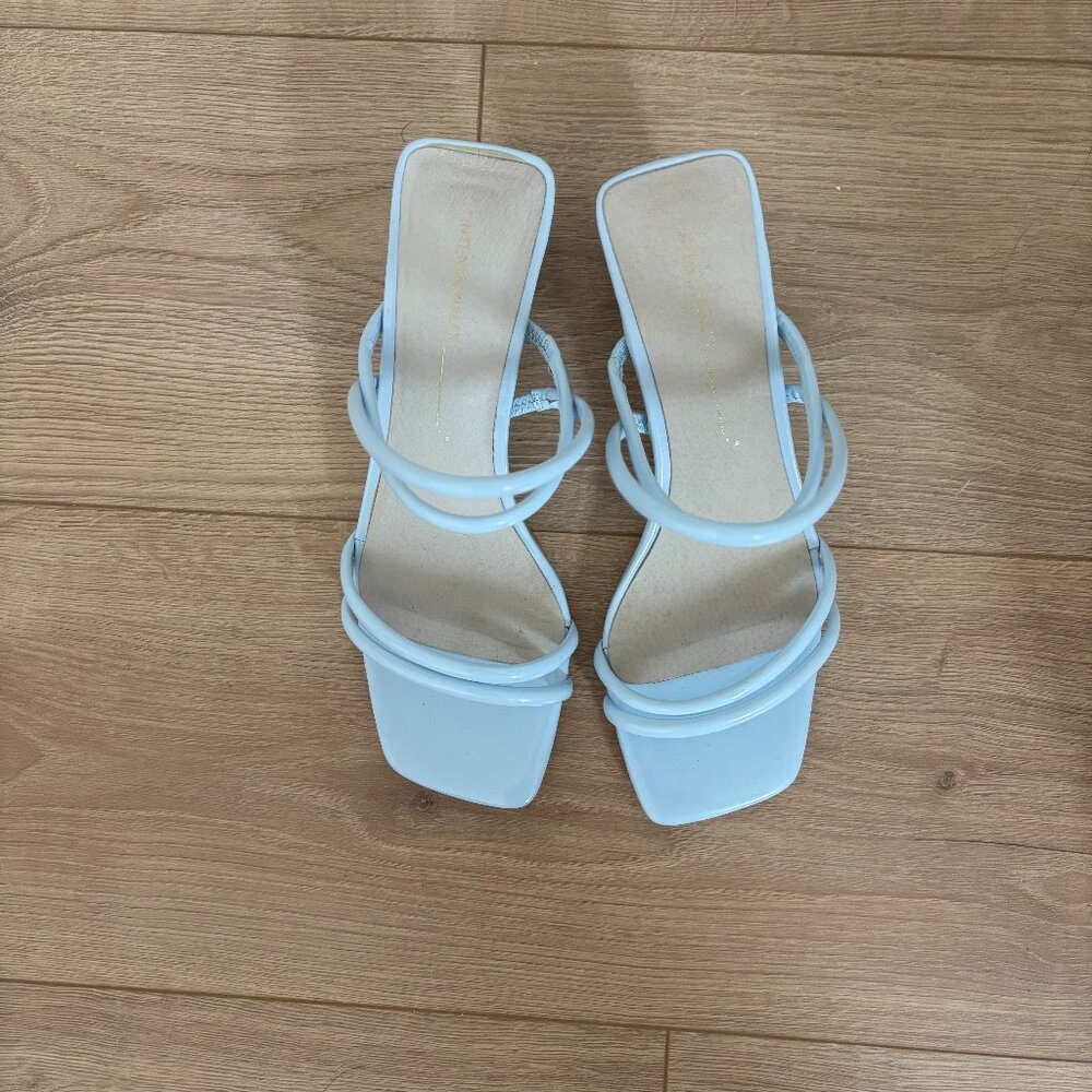 Strappy blue heels INTENTIONALLY BLANK
